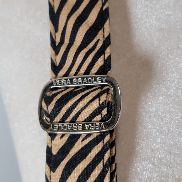 SOLD Vera Bradley Zip Hipster Zebra Tiger Print Crossbody Bag Purse Tan Black - Picture 7 of 14